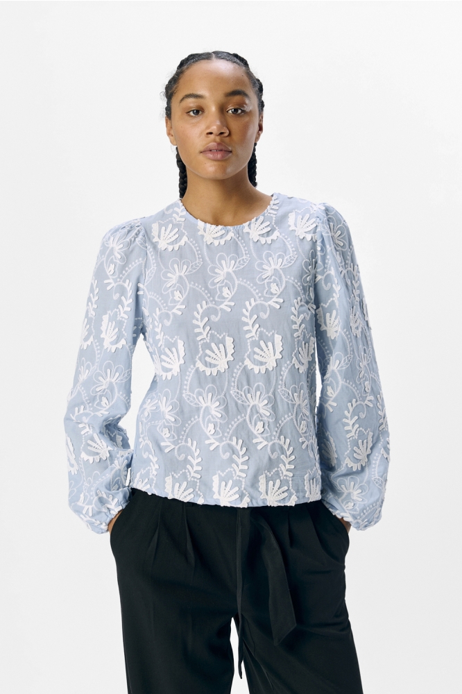 OBJMYA RE L/S TOP NOOS 23046020 KENTUCKY BLUE/ CLOUD DANCER