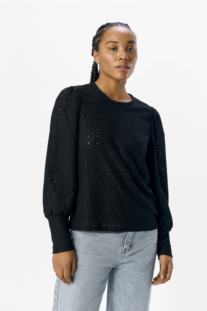 OBJLAILA L/S RE TOP DIV 23046626 BLACK