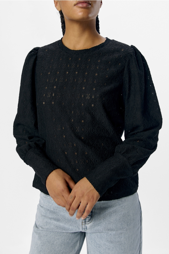 OBJLAILA L/S RE TOP DIV 23046626 BLACK