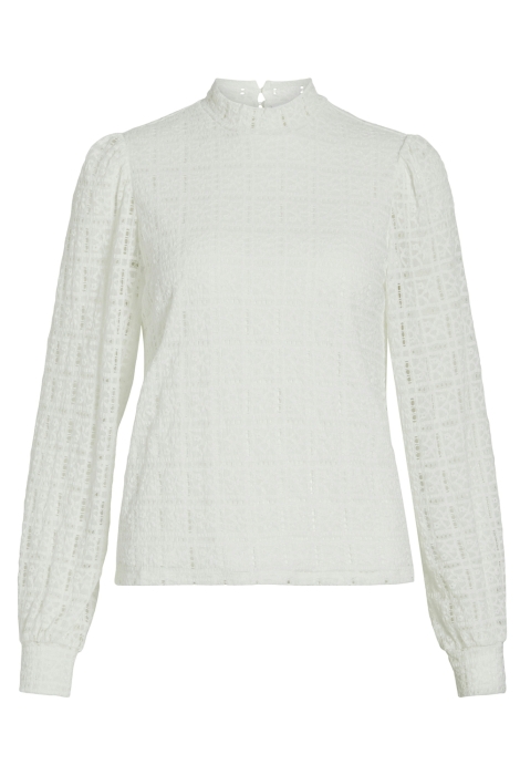 Vila viciki l/s high neck lace top/tb