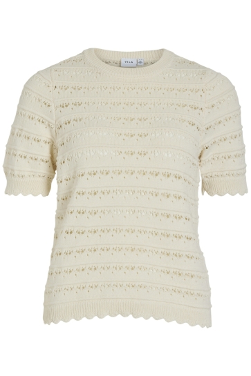 Vila Trui VIDOLISE 2/4 SLEEVE O-NECK KNIT TOP 14103867 Birch