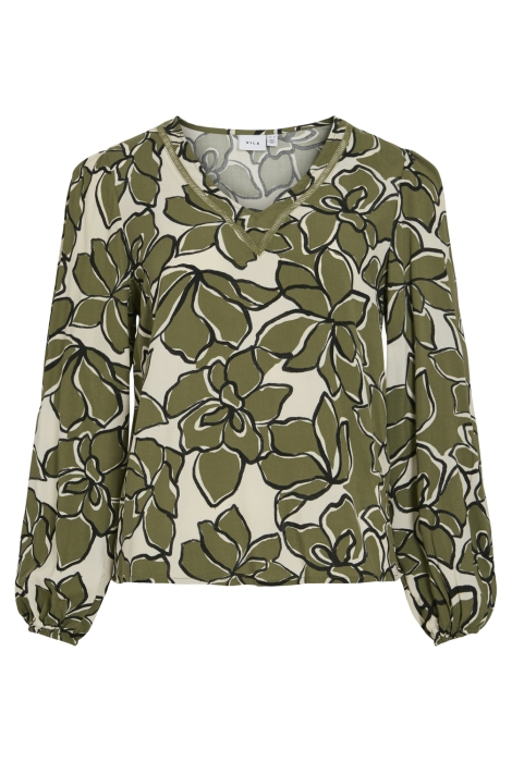 Vila vimara dura v-neck l/s top/pb