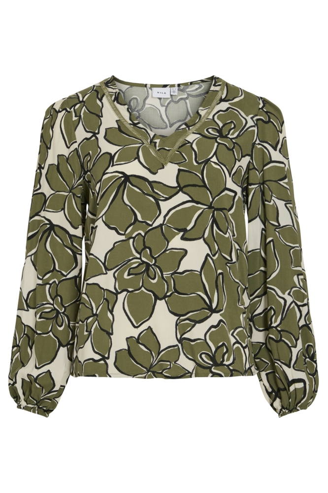 VIMARA DURA V-NECK L/S TOP/PB 14103116 CAPULET OLIVE