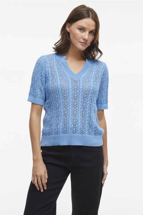 Vila vitoto new s/s cable knit top