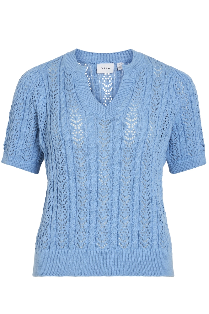 VITOTO NEW S/S CABLE KNIT TOP 14103437 BLISSFUL BLUE