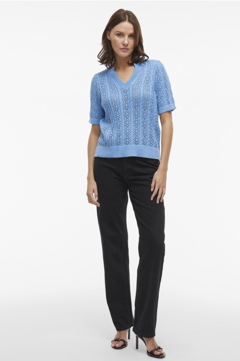 Vila vitoto new s/s cable knit top