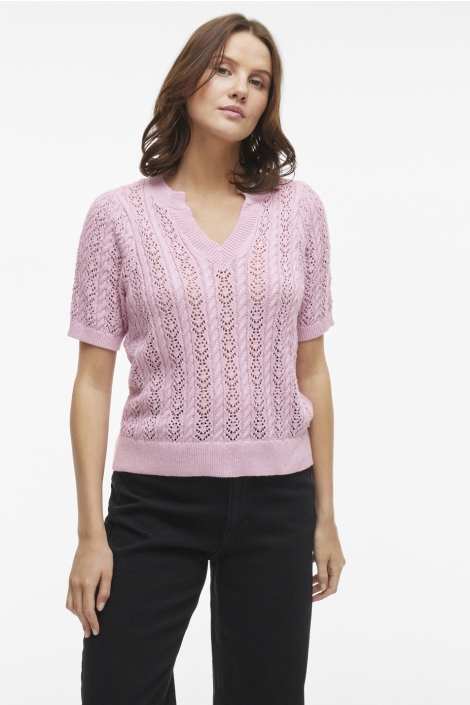 Vila vitoto new s/s cable knit top