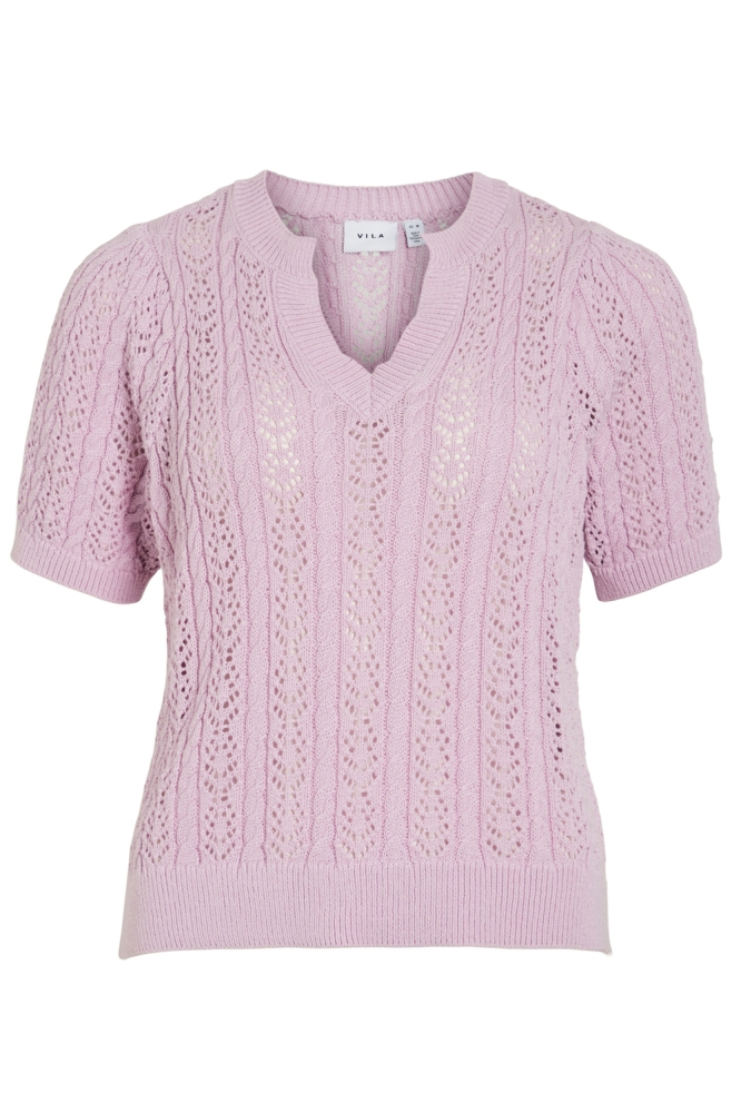 VITOTO NEW S/S CABLE KNIT TOP 14103437 WINSOME ORCHID