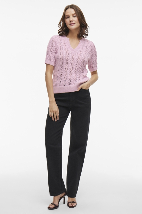 Vila vitoto new s/s cable knit top