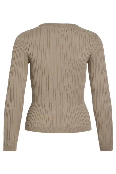 Vila vimullie l/s o-neck rib knit top/pb