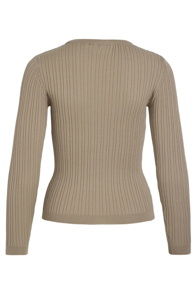 VIMULLIE L/S O-NECK RIB KNIT TOP/PB 14103412 SAVANNAH TAN