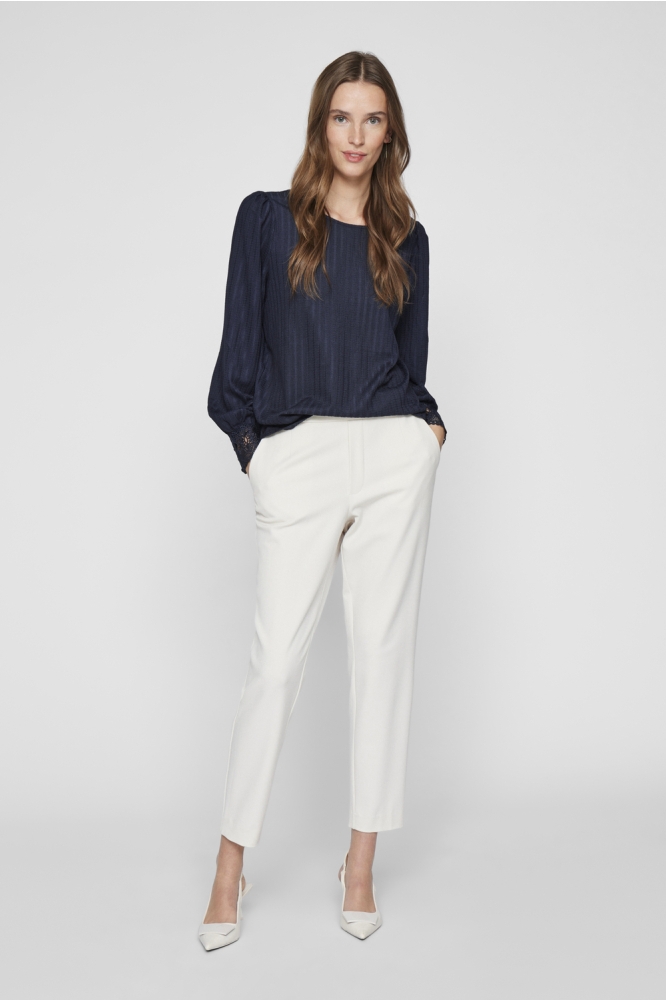 VIWHITNA L/S O-NECK TOP/PB 14103220 NAVY BLAZER