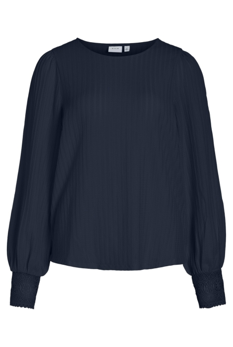 Vila viwhitna l/s o-neck top/pb