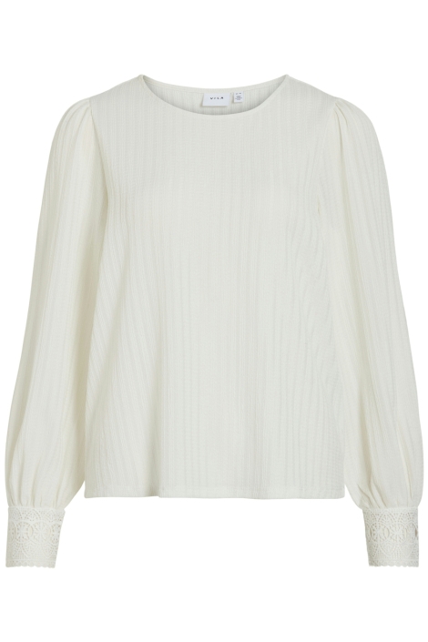 Vila viwhitna l/s o-neck top/pb