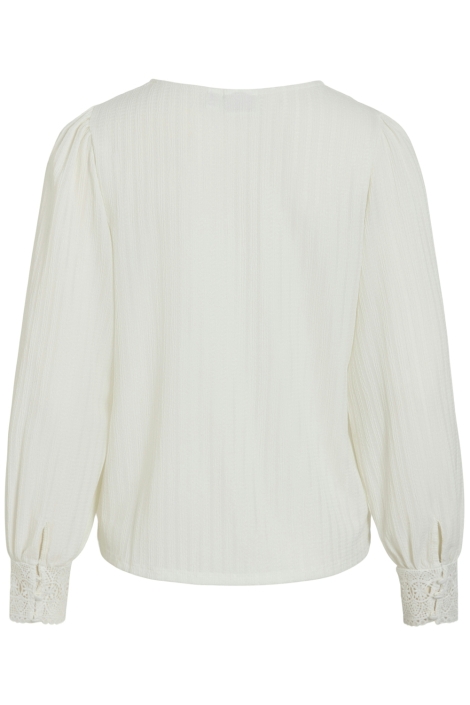 Vila viwhitna l/s o-neck top/pb