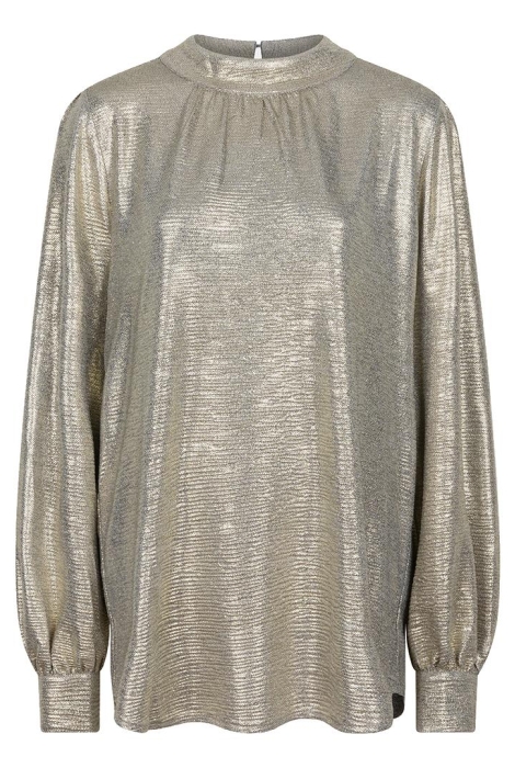 EsQualo blouse fancy foil plisse