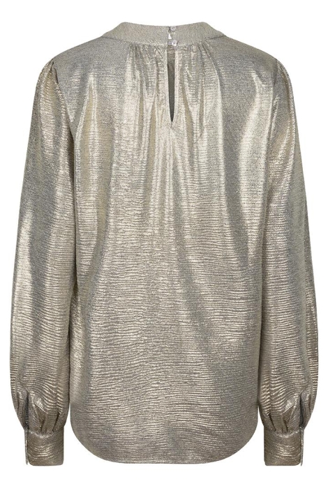 EsQualo blouse fancy foil plisse