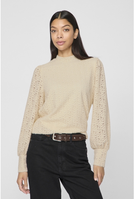 Vila viamata high neck l/s top/r