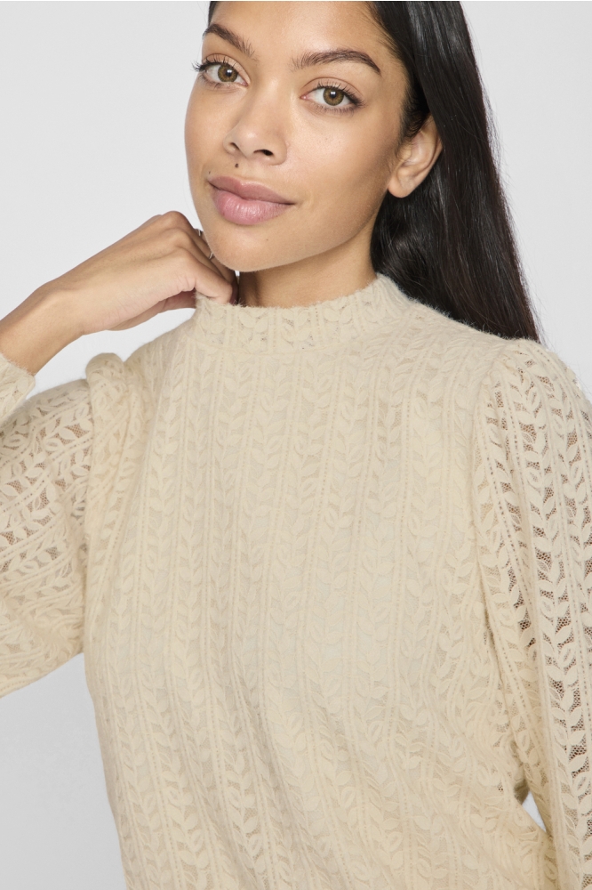 VIAMATA HIGH NECK L/S TOP/R 14103900 BIRCH