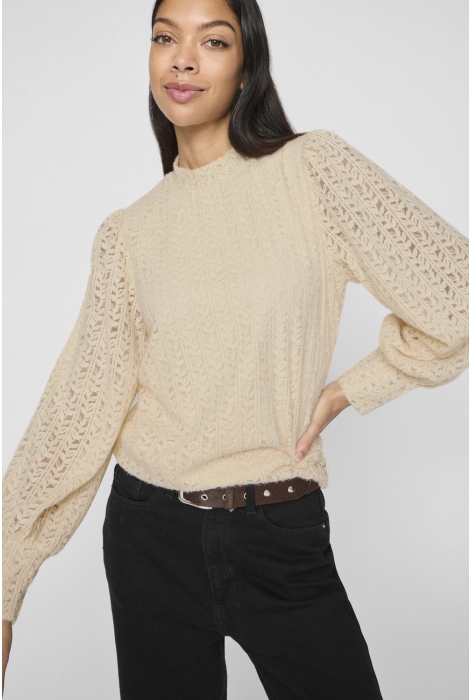 Vila viamata high neck l/s top/r