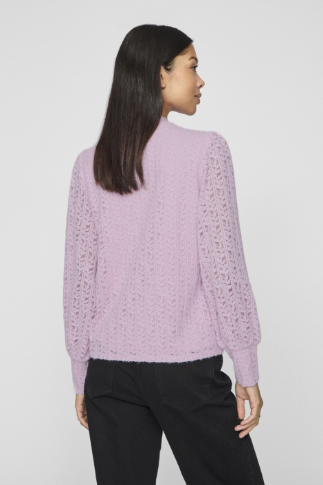 Vila viamata high neck l/s top/r