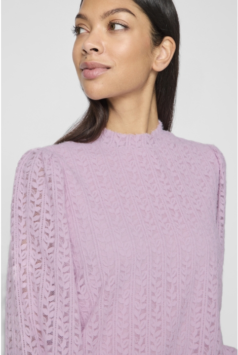 Vila viamata high neck l/s top/r