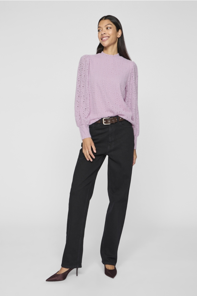 VIAMATA HIGH NECK L/S TOP/R 14103900 WINSOME ORCHID