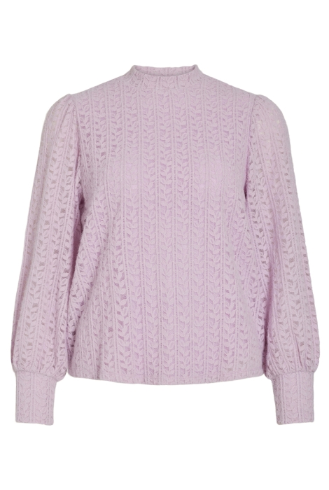 Vila viamata high neck l/s top/r