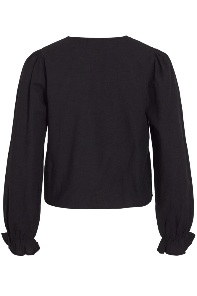 VIPOLENE V-NECK L/S TOP/BFS 14104028 BLACK BEAUTY