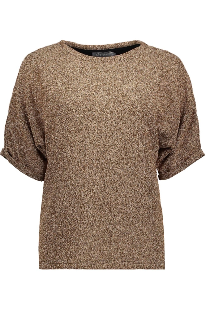 GLITTER PULLOVER MET KORTE MOUWEN 42661 20 Gold