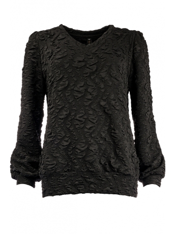 NED T-shirt VERAYA LS PADDED TRICOT 24W1 U274 02 900 black