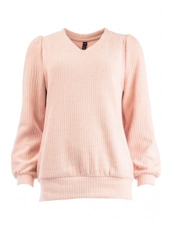 NED Trui VERAYA LS STRETCH RIB 24W2 U276 02 450 rose smoke