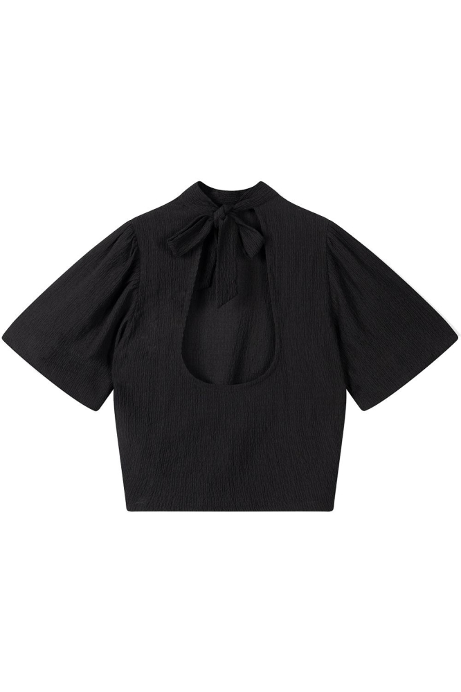 FLO KNITTED STRUCTURE BLOUSE R2408857490 999 BLACK