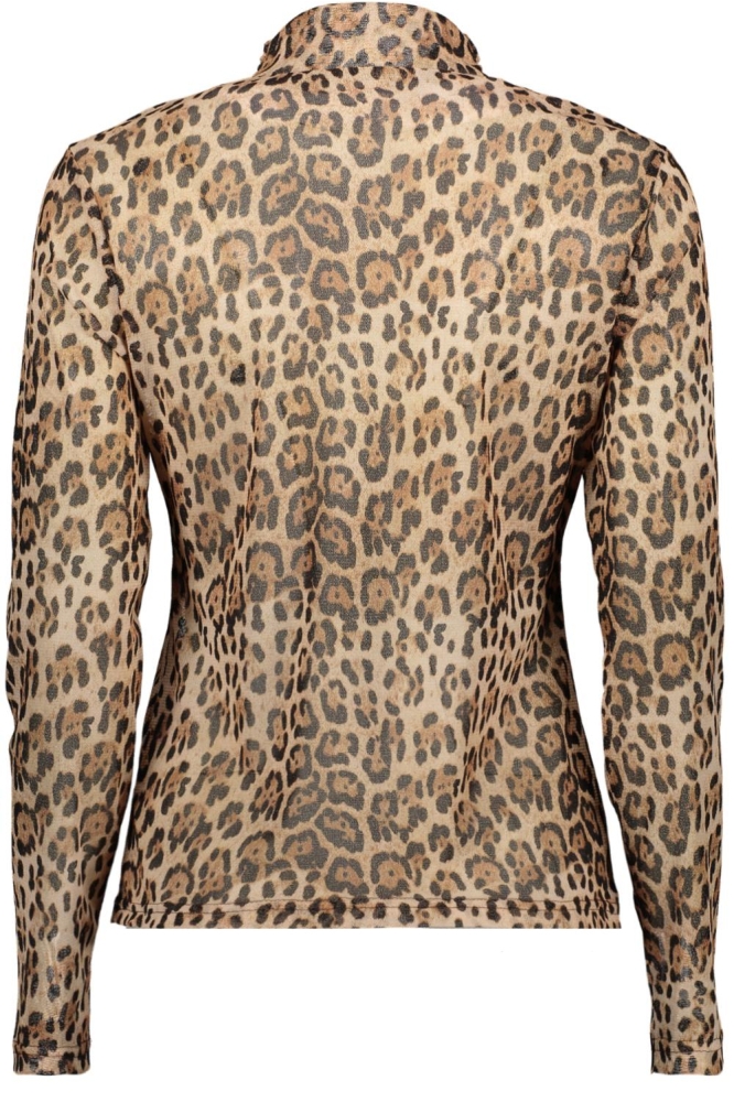 BLOUSE MET ANIMAL PRINT EN GLITTERS 43688 20 BLACK/SAND