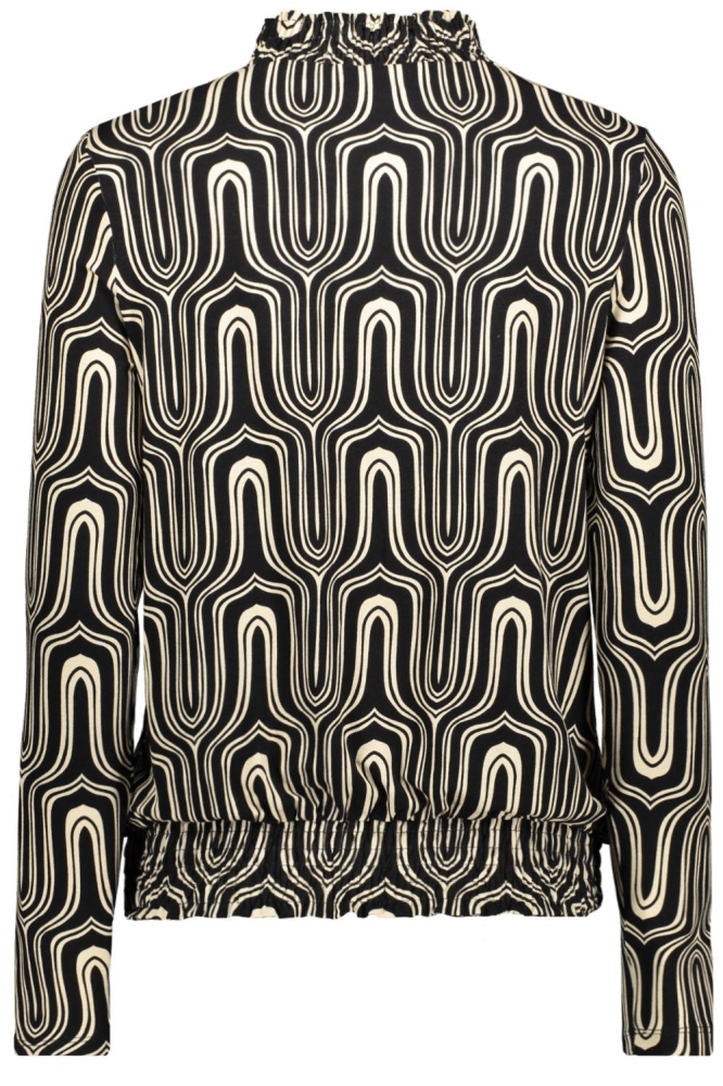 TOP MET PRINT 42540 60 Black/Sand