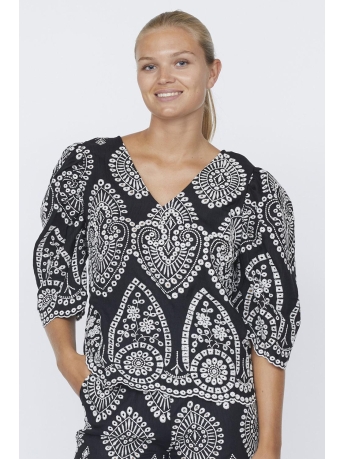 SisterS point Blouse GILMA N T1 18030 BLACK/CREAM