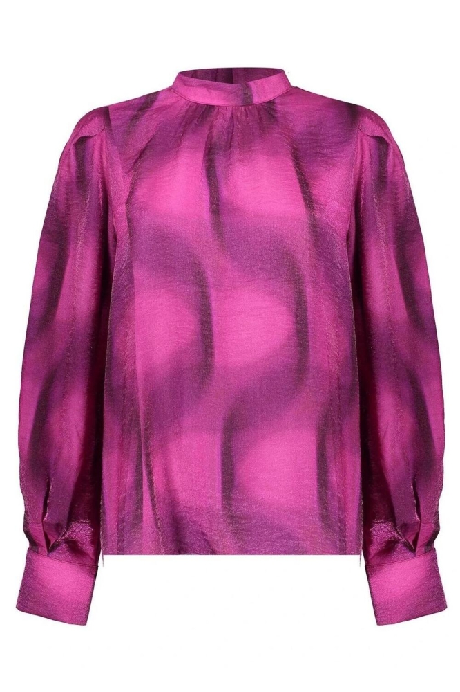 FUCHSIA TOP MET SWIRL PRINT 43699 20 445 fuchsia/black