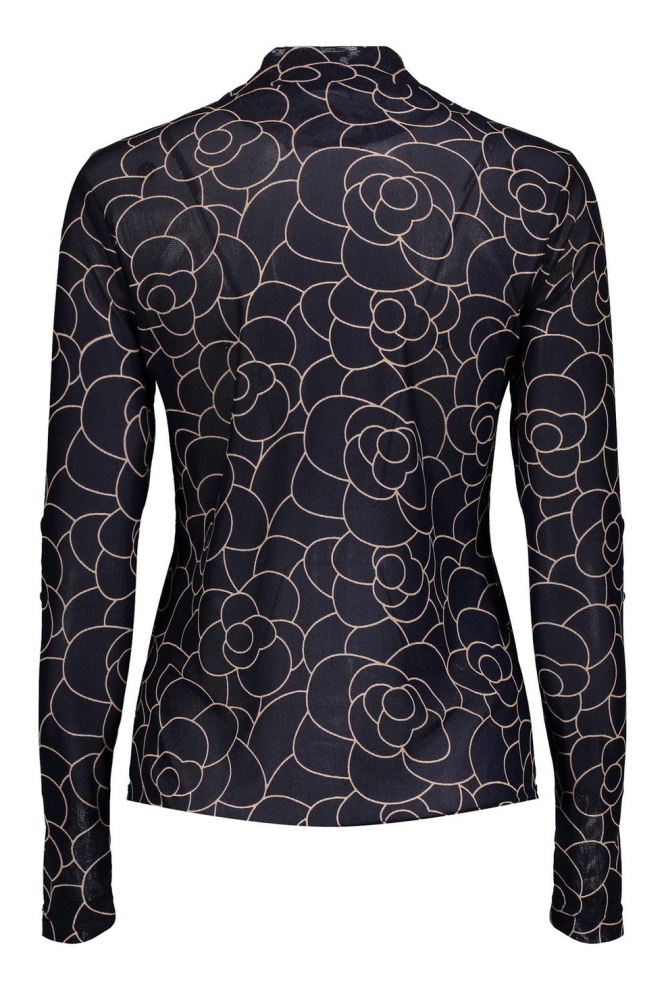 MESH TOP MET BLOEMENPRINT 42531 14 675 navy/sand