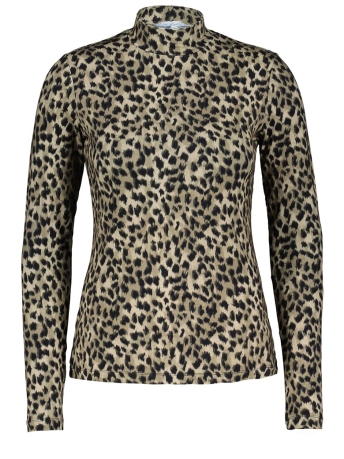 Red Button T-shirt ROLINDE LEOPARD TOP SRB4352 ARMY GREEN