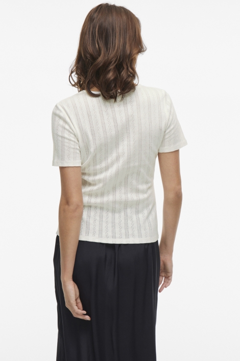 Vila vikassie s/s pointelle top - noos