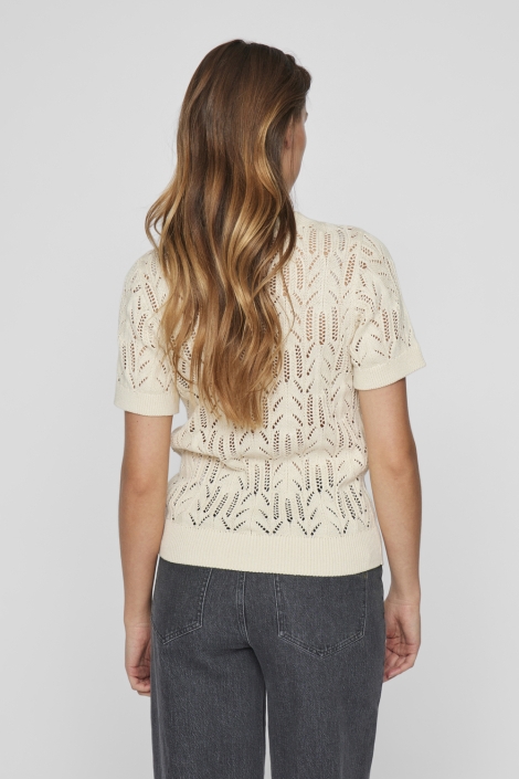 Vila vicotti s/s o-neck knit top - noos