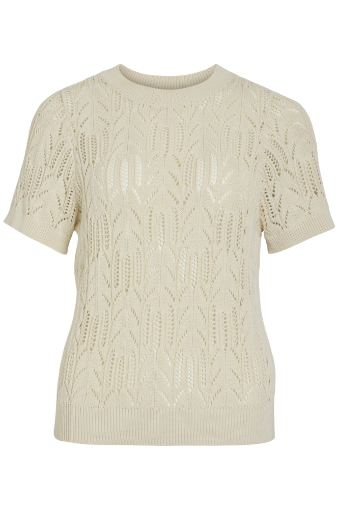 VICOTTI S/S O-NECK KNIT TOP - NOOS 14102700 BIRCH