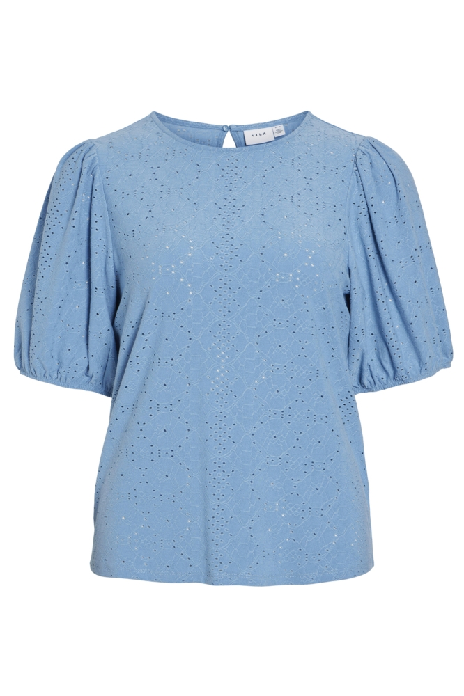 VIKALLY O-NECK 2/4 TOP - NOOS 14101667 BLISSFUL BLUE