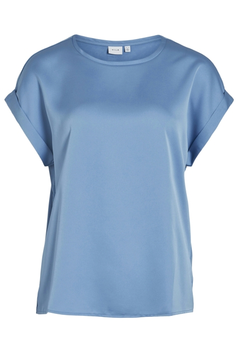 Vila viellette s/s satin top - noos