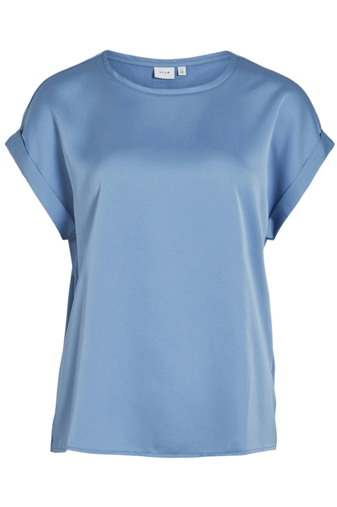 VIELLETTE S/S SATIN TOP - NOOS 14059563 BLISSFUL BLUE