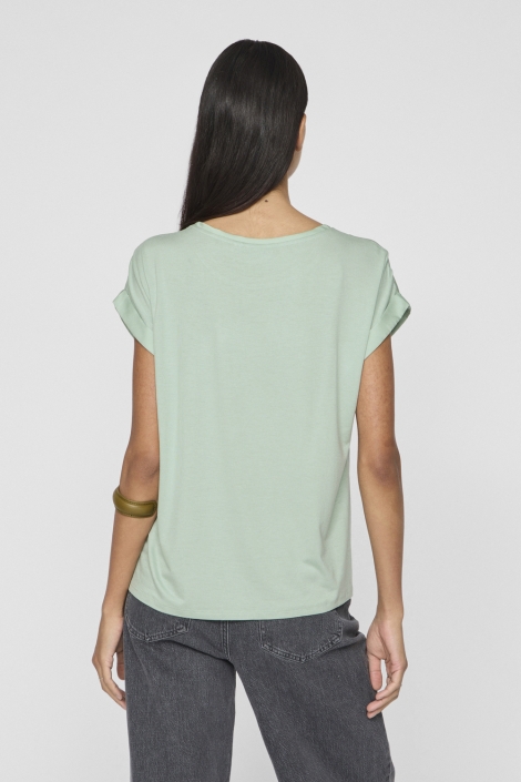 Vila viellette s/s satin top - noos