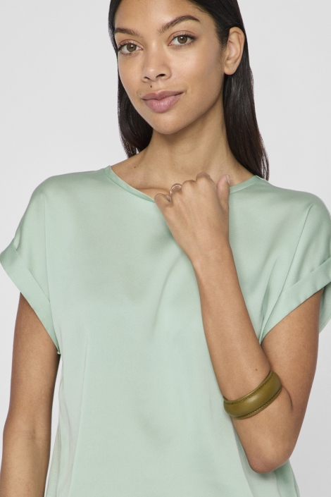 Vila viellette s/s satin top - noos