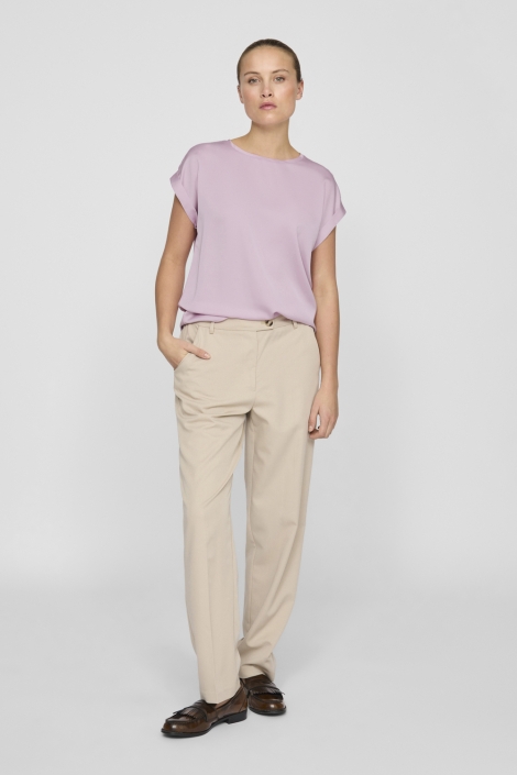 Vila viellette s/s satin top - noos