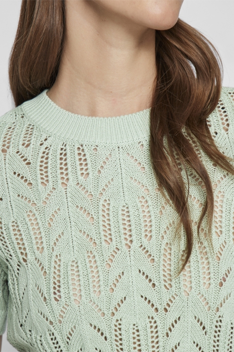 Vila vicotti s/s o-neck knit top - noos