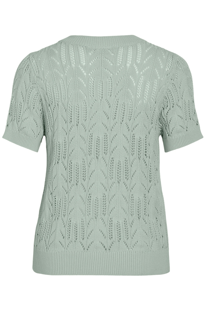 VICOTTI S/S O-NECK KNIT TOP - NOOS 14102700 SILT GREEN